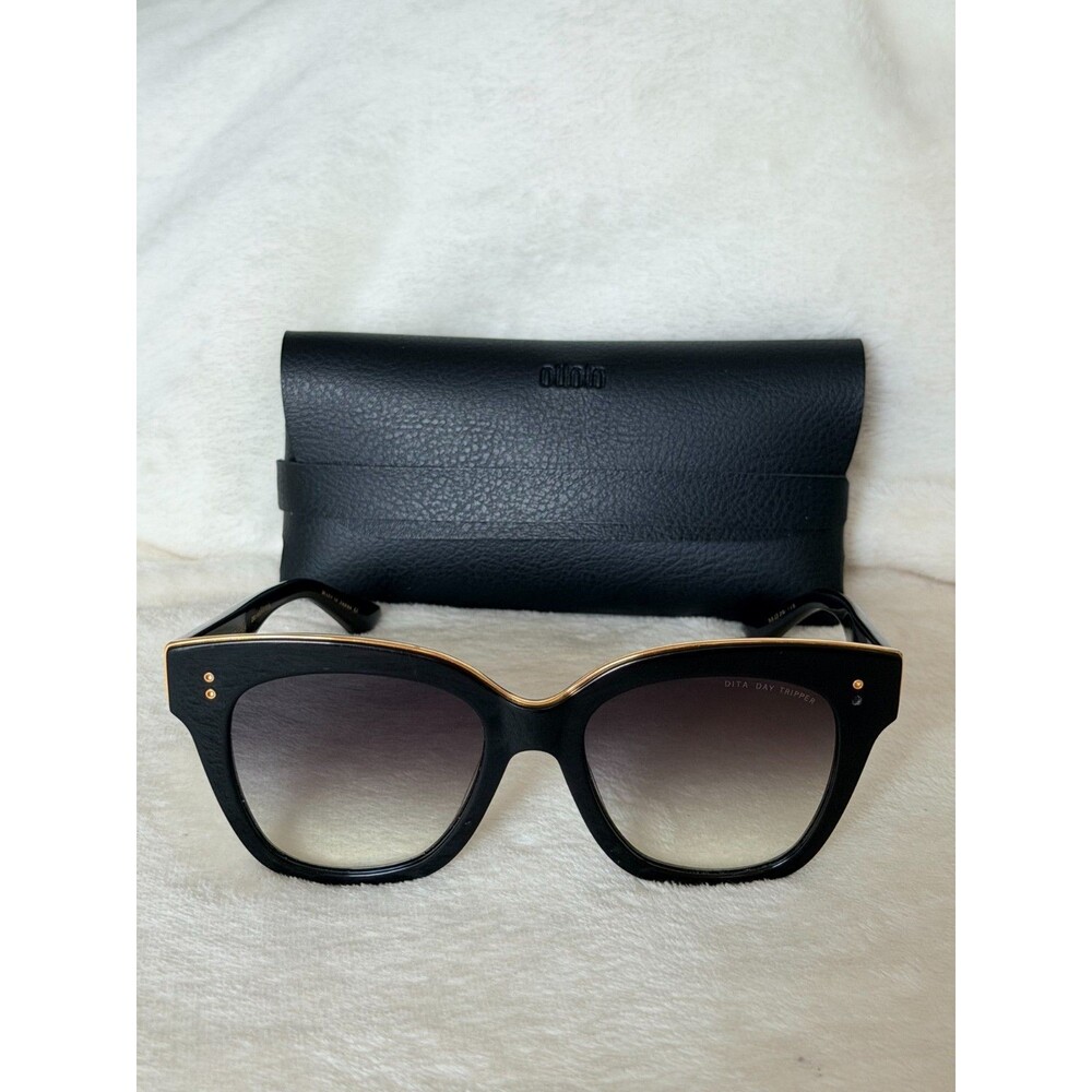 DITA Day Tripper 22031-A-BLK-GLD 55mm Sunglasses Black Gold AS IS For Repair De